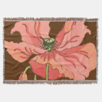 Stor Rosa blomma med djup röd bakgrund