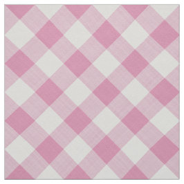 Stor Rosa Gingham Checks Mönster Geometric Tyg