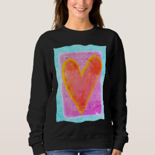 Stor Rosa Heart-Abstrakt konst till Bära T Shirt