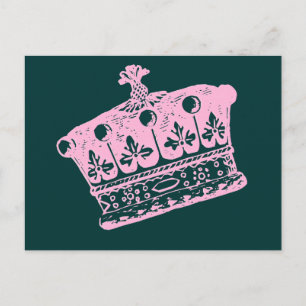 Stor Rosa Krona eller Tiara Vykort