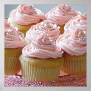 Stor rosa muffins poster