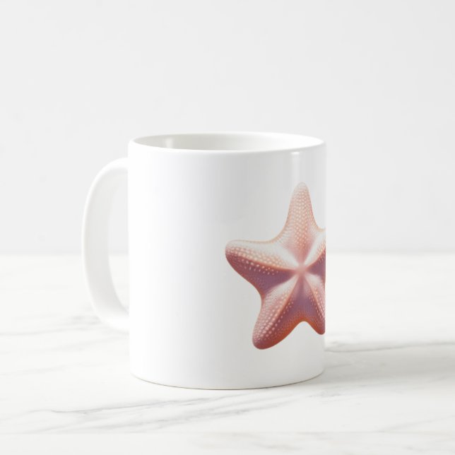 Stor rosa sjöstjärna kaffemugg (Framsida vänster)