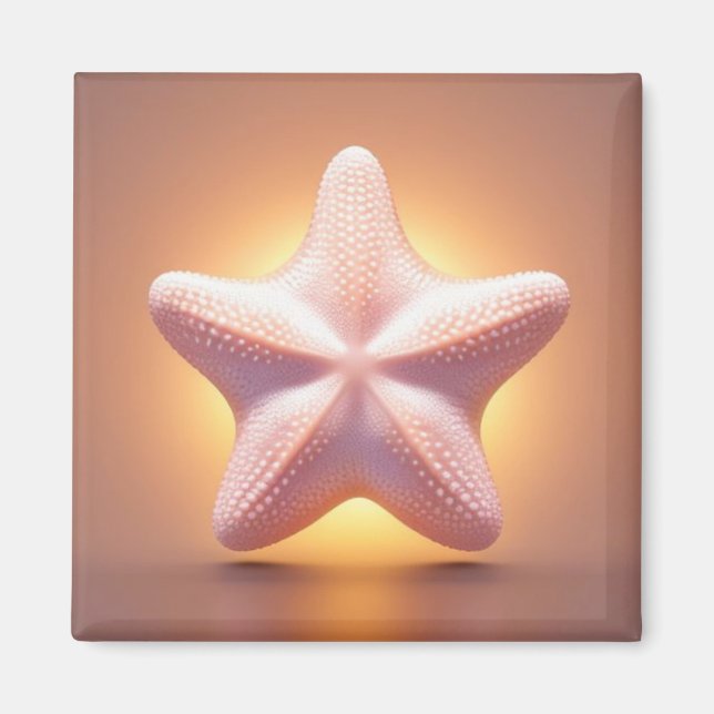 Stor Rosa Sjöstjärna Magnet (Framsidan)