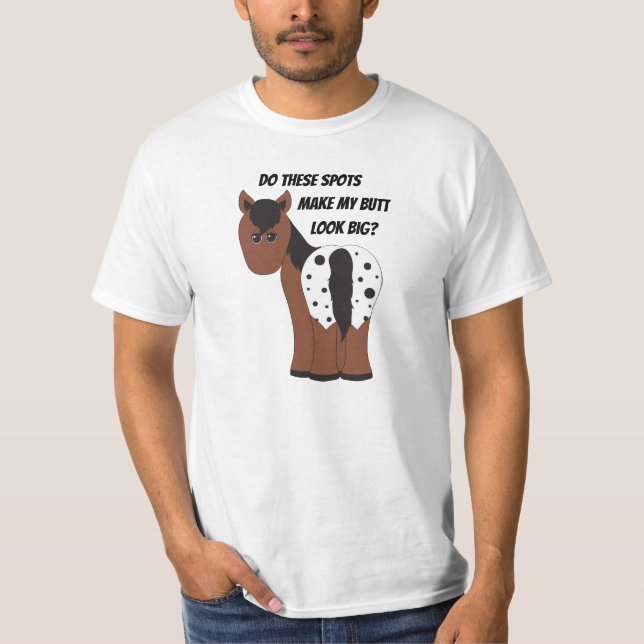 Stor rumpa Appy filt Appaloosa-häst T Shirt (Framsida)