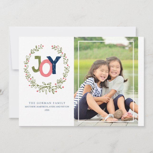 Stor Rustic Joy Wandan | 2017 Julhälsningar Julkort (Framsida)