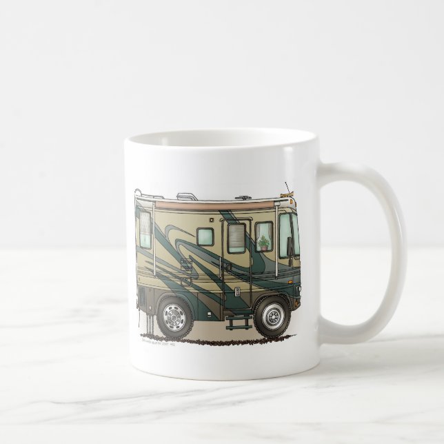 Stor RV-lagledare Motorhome för gullig lycklig Kaffemugg (Höger)
