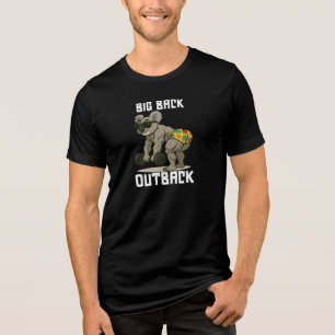 Stor Rygg Outback – Rolig Koala Gym Kraftlyft Desi T Shirt