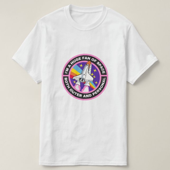 stor rymd-fan t shirt (Design framsida)