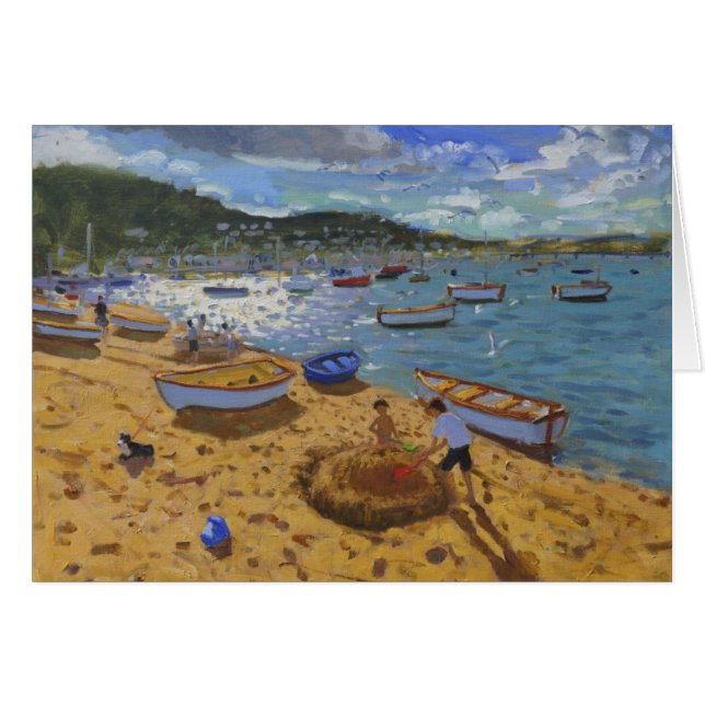 Stor sandcastle Teignmouth 2013 Hälsningskort (Framsidan Horizontal)