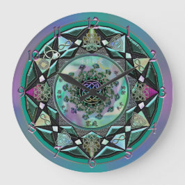 Stor säsong Celtic Mystical Mandala Wall Clock Klocka