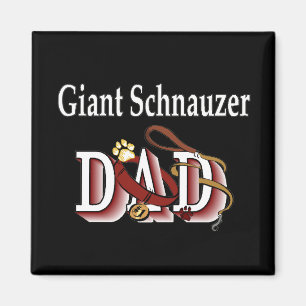 stor schnauzer pappa Magnet
