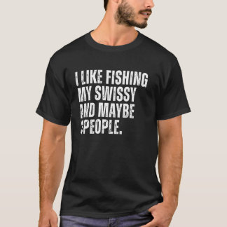 Stor schweizisk bergshundägare Fiskefantast Fun T Shirt
