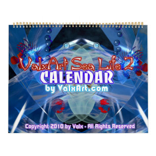 Stor SeaLife Art-kalender enligt Valxart Kalender