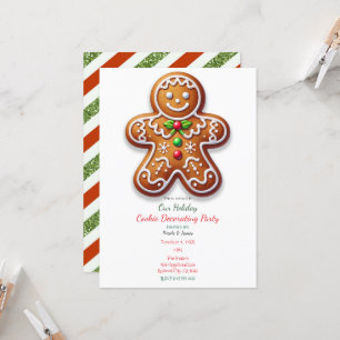 Stor semester Gingerbread-kakor Dekorationsfest Inbjudningar