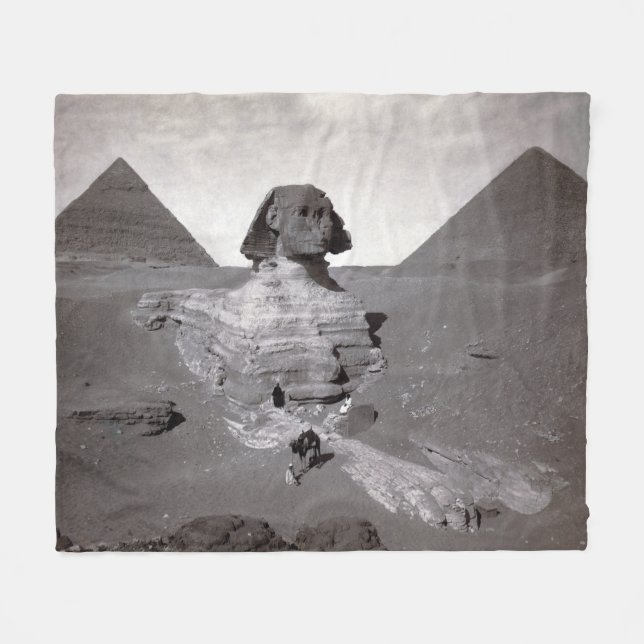 Stor Sfinksen & Giza Pyramid Nekropol Egypten Fleecefilt (Framsidan (Horisontell))