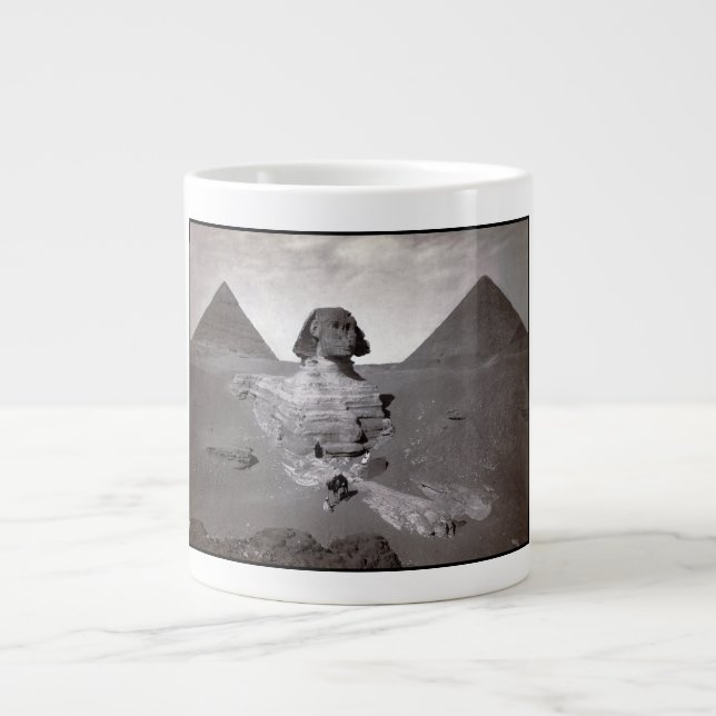 Stor Sfinksen & Giza Pyramid Nekropol Egypten Jumbo Mugg (Framsidan)