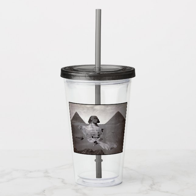 Stor Sfinx & Giza Pyramid Nekropol Egypten Take Away Mugg (Framsida)