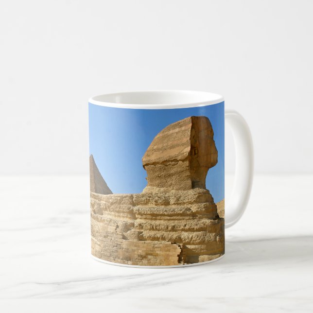 Stor Sfinxen i Giza med Khafre-pyramiden - Egypten Kaffemugg (Framsida höger)