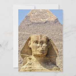Stor Sfinxen i Giza & pyramiderna Antikens Egypten Inbjudningar