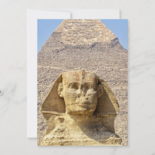 Stor Sfinxen i Giza & pyramiderna Antikens Egypten Inbjudningar