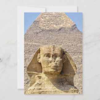 Stor Sfinxen i Giza & pyramiderna Antikens Egypten Inbjudningar