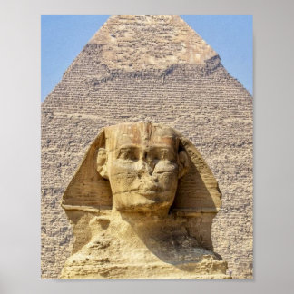 Stor Sfinxen i Giza & pyramiderna Antikens Egypten Poster