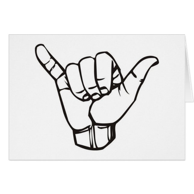 STOR SHAKA HÄLSNINGSKORT (Framsidan Horizontal)