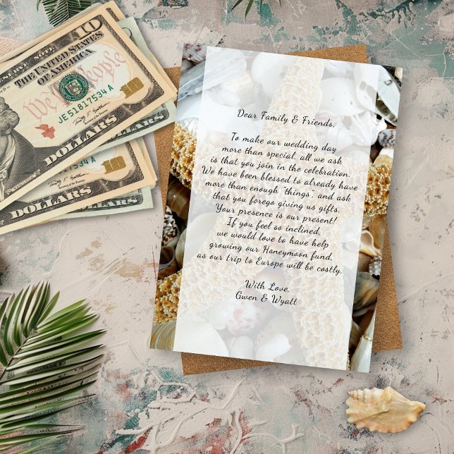 Stor sjöstjärna strand bröllop önskar brunn kort (Skapare uppladdad)