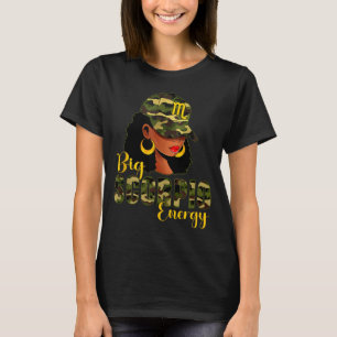 Stor Skorpion Energi Kamouflage Svart Kvinna Keps  T Shirt