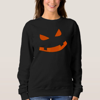 Stor skrämmande orange vild pumpa ansikte Hallowee T Shirt