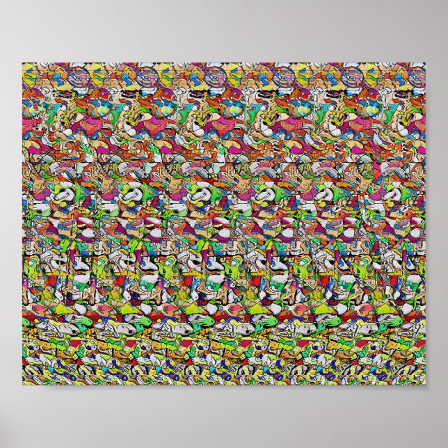 Stor Slå - Gömt 3D-utskrift Poster (Framsidan)