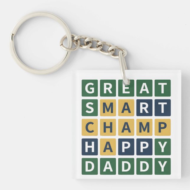 STOR SMART MÄSTARE GLAD PAPPAS Wordle Stil Pappa (Framsidan)