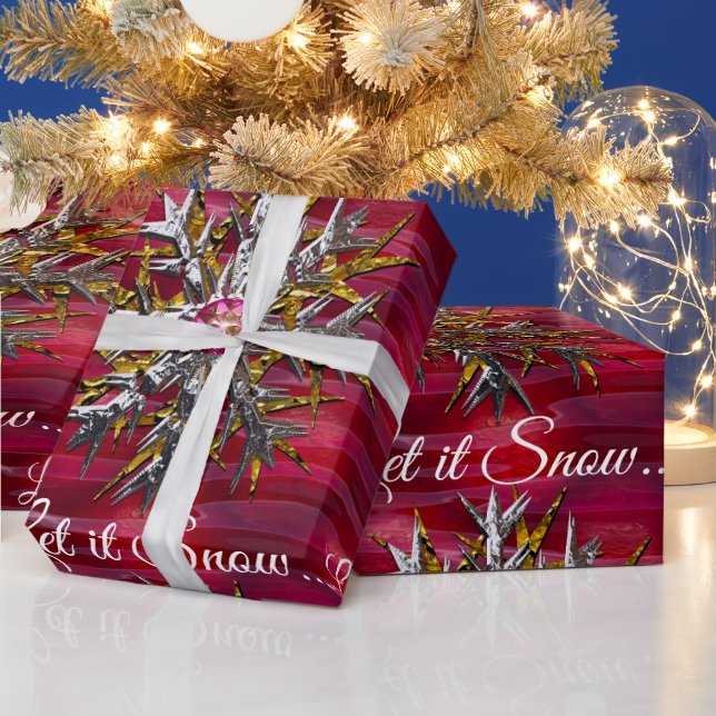 Stor snöflake över Paris 2 Specialiserad  Presentpapper (Helgdagar)