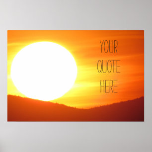 Stor solnedgång poster