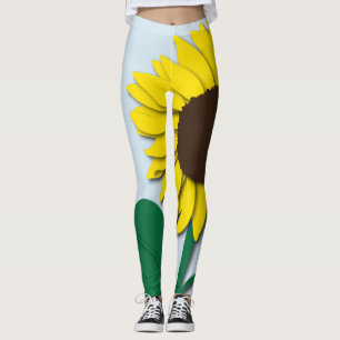 Stor solrosdamasker leggings