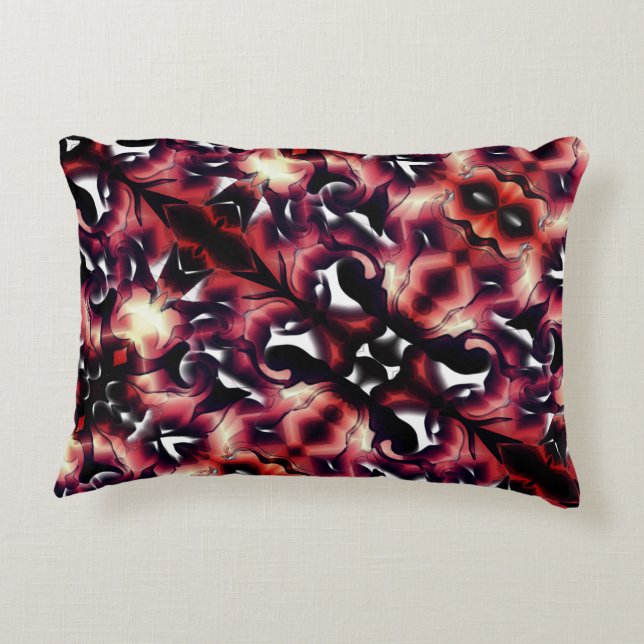 Stor spegling av lätt skulpterad, på vitt prydnadskudde (Baksidan)