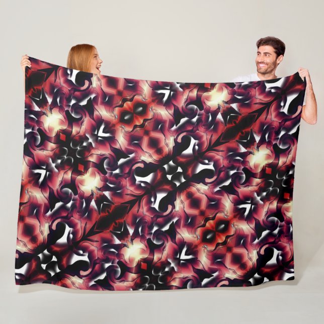 Stor spegling av lätt skulpterade former fleecefilt (På plats)