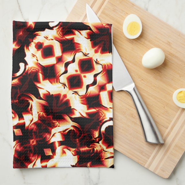 Stor spegling av lätt skulpterade former kökshandduk (Vikt i Fjärdedel)