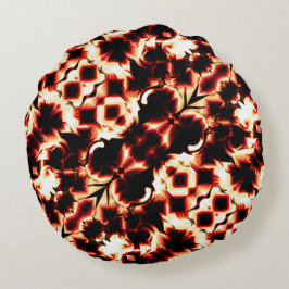 Stor spegling av lätt skulpterade former rund kudde