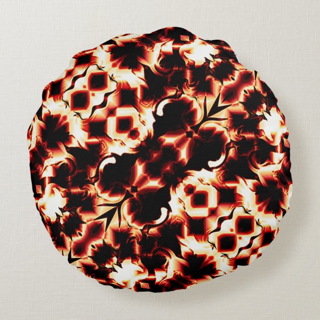 Stor spegling av lätt skulpterade former rund kudde (Baksidan)