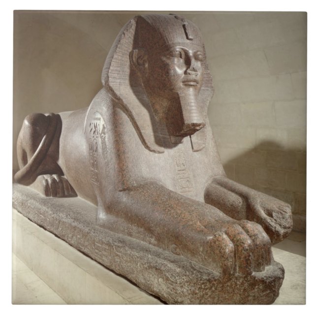 Stor Sphinx, från Tanis (granit) Kakelplatta (Framsidan)