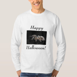 Stor spindel, "Happy halloween" långärmad T-Shirt