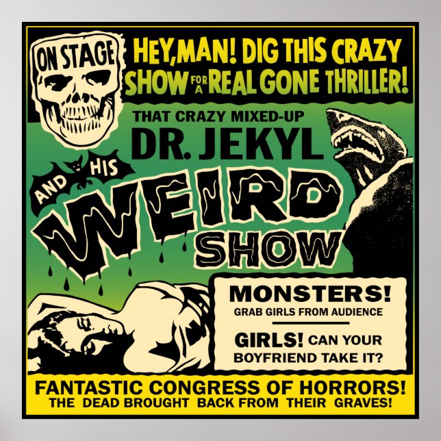 Stor Spook Show Poster - dr Jekyl (Framsidan)