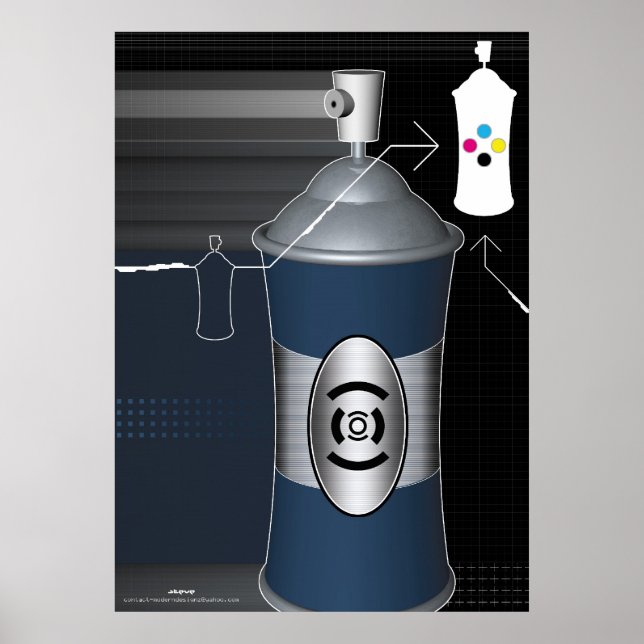 stor sprayburk poster (Framsidan)