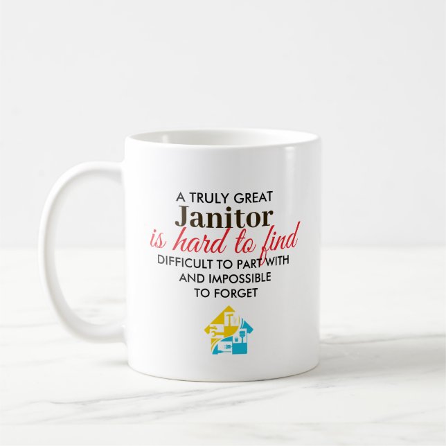 Stor städare Personligt namn present Kaffemugg (Vänster)