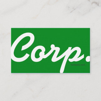 Stor stilsort som är lätt att läsa den gröna visitkort