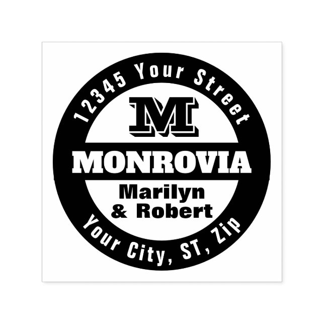 Stor stor utskrift i fetstil självfärgande stämpel (Design)