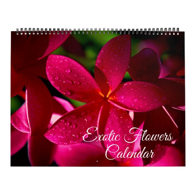 Stor Storlek Exotiska Blommor Kalender (Omslag)