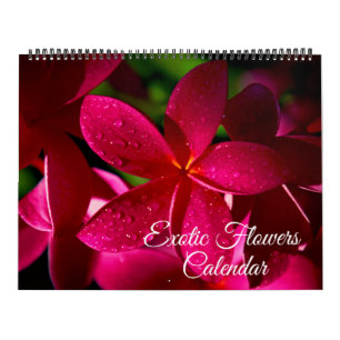 Stor Storlek Exotiska Blommor Kalender
