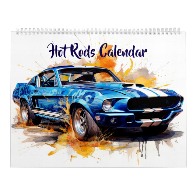 Stor Storlek Hot Rods Kalender (Omslag)